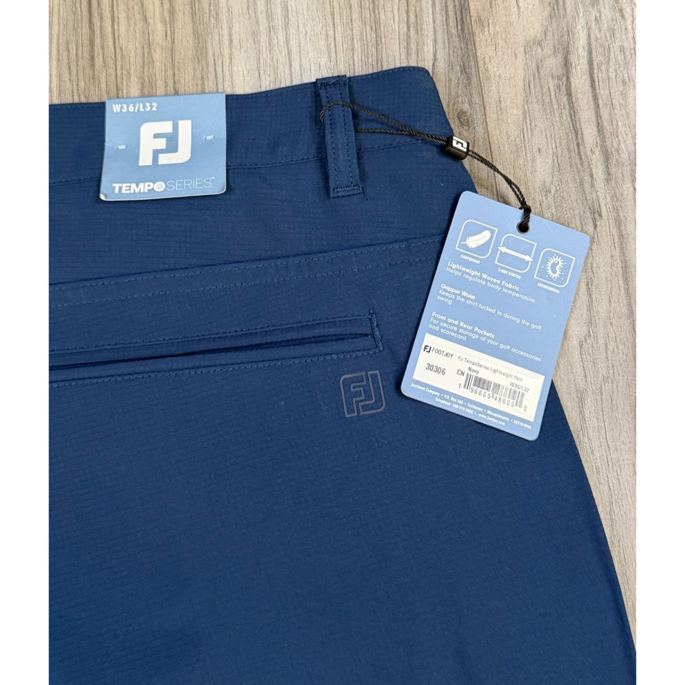 FootJoy FJ TempoSeries Lightweight Golf Pants Navy Stretch Mens 36x32 30306 NEW - Picture 8 of 9